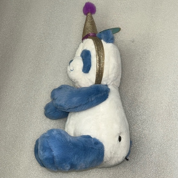 🆕 FAO Schwarz Sparklers Wear and Share Plush Panda Bear Birthday Blue/White - Picture 3 of 11